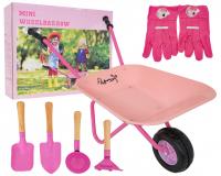 Kis kertész szett talicskával - rózsaszín