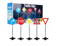 Közúti jelzőtáblák 5 db - 80 cm magas