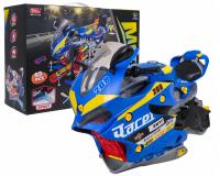 2 az 1-ben játék, egy nagy motorkerékpár és parkolóház füstfunkcióval