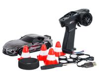 Távirányítós drift autó  1:24 méretarányban + kiegészítők - fekete színben