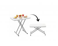 Összecsukható turisztikai/vendéglátó asztal állítható magassággal