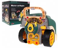 Interaktív teherautó emelhető motorháztetővel és műszerfallal - zöld