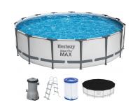 BESTWAY Steel Pro Max fémvázas medence szett, 457 x 107 cm
