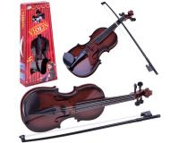 Kisméretű 4 húros hegedű sötétbarna színben