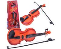 Kisméretű 4 húros hegedű világos barna színben