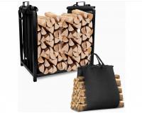 Fém tűzifatartó hordozható táskával 51 X 37 X 50,5 CM
