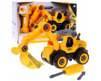 Összeszerelhető sárga kotrógép hangokkal