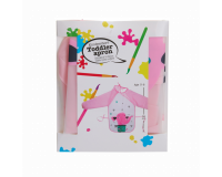 Gyermek kötény mintával – rajzoláshoz, főzéshez (3–8 éves korig)