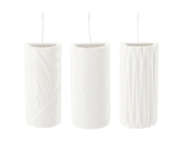 Kerámia légnedvesítő radiátorhoz – vegyes minták, fehér (8 × 4 × 18 cm, 6 db/csomag)